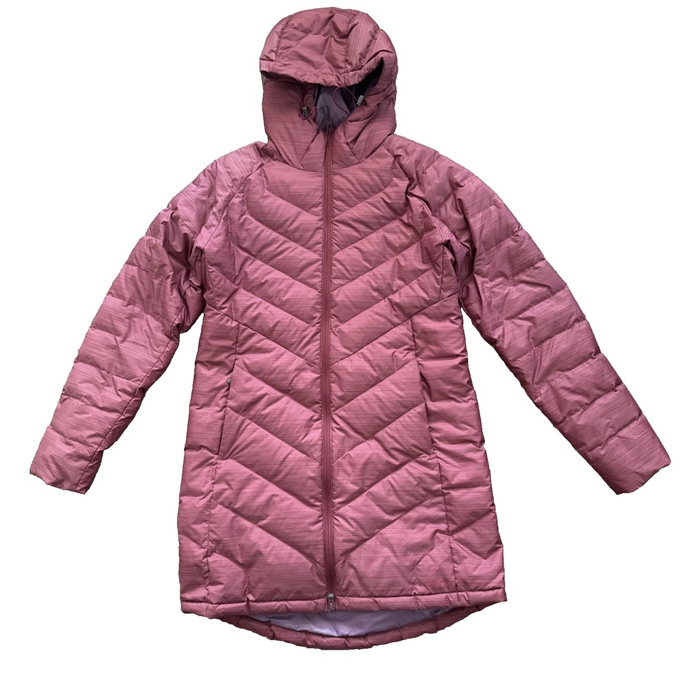 Outdoor Research Aria Down Parka Women M Pertex Quantum Hooded Puffer Burgundy